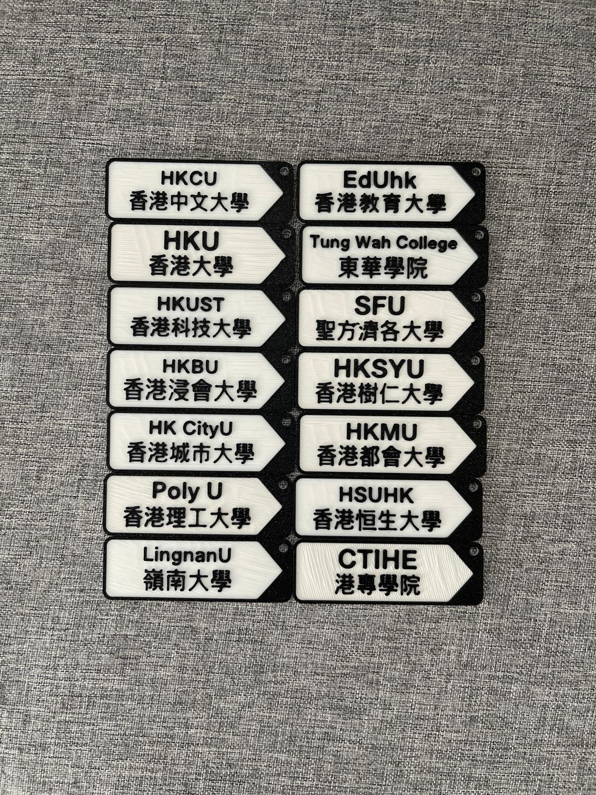 大專院校路牌鎖匙扣